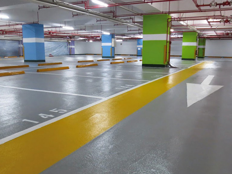 Epoxy停車場止滑地坪 麒寶工程有限公司